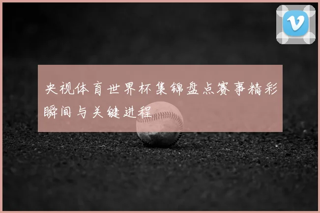 央视体育世界杯集锦盘点赛事精彩瞬间与关键进程