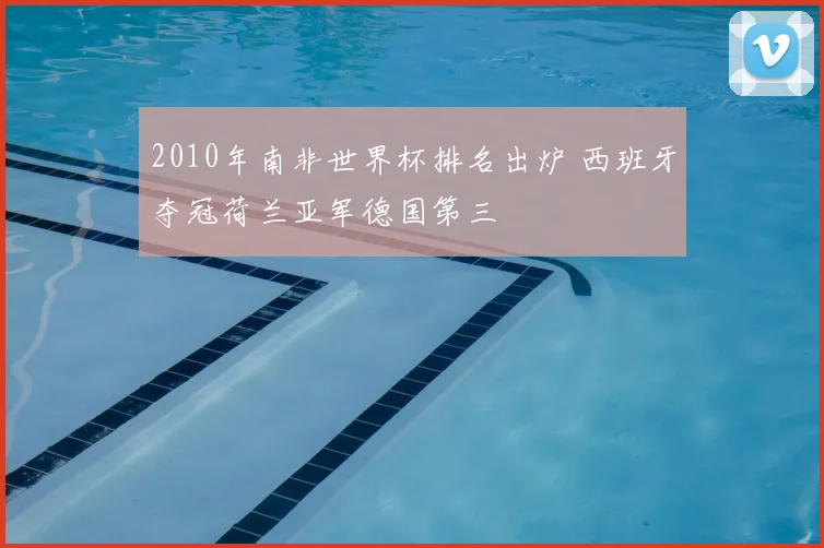 2010年南非世界杯排名出炉 西班牙夺冠荷兰亚军德国第三